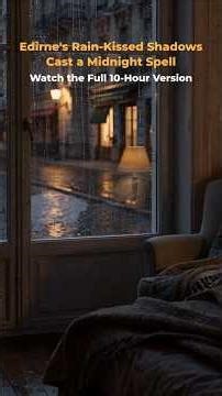 Edirne's Rain-Kissed Shadows Cast a Midnight Spell | Sleep & Focus • 10 Hours #Shorts