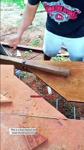 Manual Wooden Lever Press Tool | Simple Wood Bending and Straightening Process