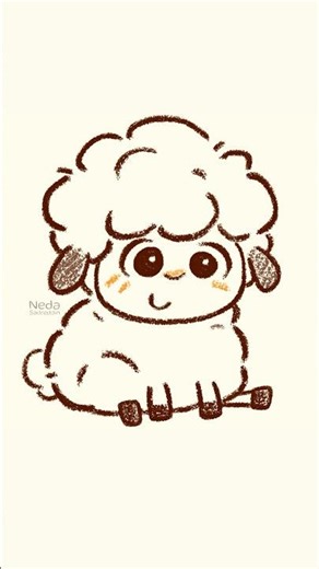 How To Draw A Cute Sheep - Easy Step by Step Cartoon Lamb Drawing Tutorial #babyanimal #chibilamb