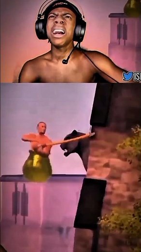 Speed Reacts to Insane ‘Getting Over It’ Record! 😱 #shorts #ishowspeed #shortsfeed