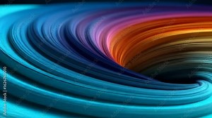 Abstract swirl in vibrant rainbow colors