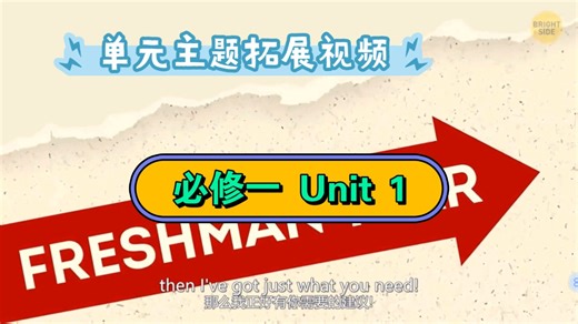 [高中英语单元主题拓展视频] 必修一 Unit 1. Freshman