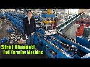 【Strut Channel】Linbay-Struct channel roll forming machine with flying cut