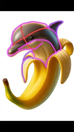 Bananita Dolphinita Drawing 🍌🐬 viral brain rot character you need to see