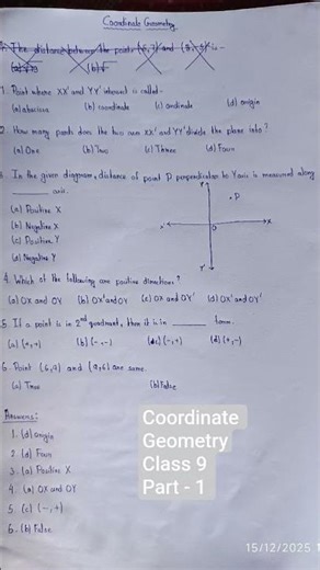 Coordinate Geometry || class 9 ||Part-1
