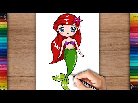 How to Draw Ariel from The Little Mermaid || Disney Princess