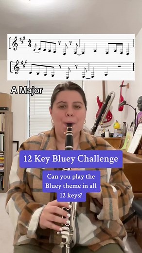 Mastering the Bluey Theme on Clarinet: 12 Key Challenge