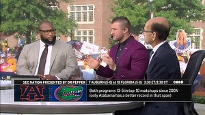 "This is a huge game because this is going to set the tone for the rest of the season for these teams." — Tim Tebow on No. 7 Auburn vs. No. 10 Florida | SEC Network