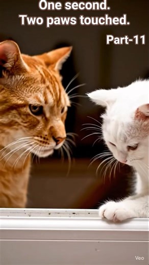 Part-11 One second.Two paws touched.And two hearts changed forever.🤍😽