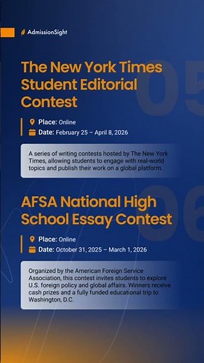 Creative Writing Competitions for High School Students
