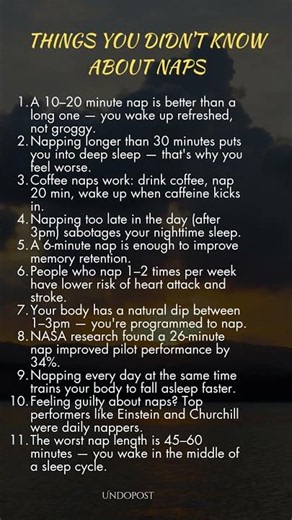 Nap Smarter 😴💤#PowerNap #SleepTips #HealthyHabits