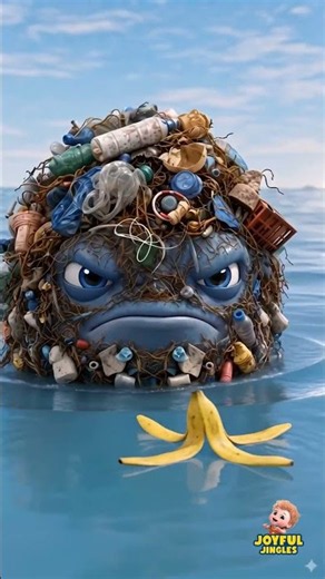 Kids Learn No to Throw Garbage In The Ocean | Good Habits | Nursery Rhymes & Kids #shorts