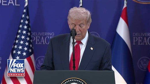 599K views · 33K reactions | PRESIDENT TRUMP on peace between Cambodia and Thailand: "This is one of eight wars that my administration has ended." "We're averaging one a month, there's only one left." "If I can take time and save millions of lives, that's really a great thing." | Fox News | Facebook