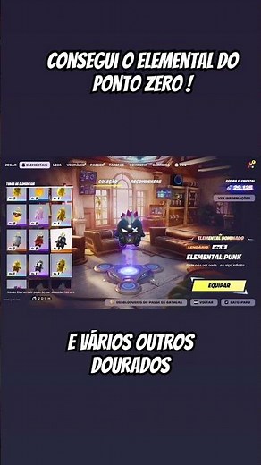 Consegui o Elemental Do Ponto Zero e vários outros em suas versões Douradas !! #fortnite #elementais