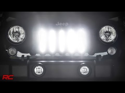 2007-2017 Jeep Wrangler JK Vertical 8-inch LED Light Bar Grille Mount Kit by Rough Country
