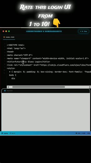 Instant Aesthetic Login Form Tutorial ✨ #css #webdev #coding