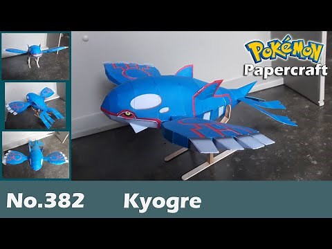 Kyogre Paper Craft| Making an EASY Pokemon Paper Craft