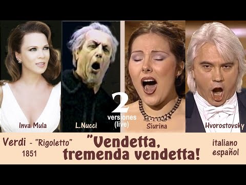 Dúo barítono-soprano "Vendetta, tremenda vendetta" (Verdi), 2 versiones - Subts. italiano-español