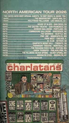 The Charlatans North American Tour 2026 is on sale now. #TheCharlatans