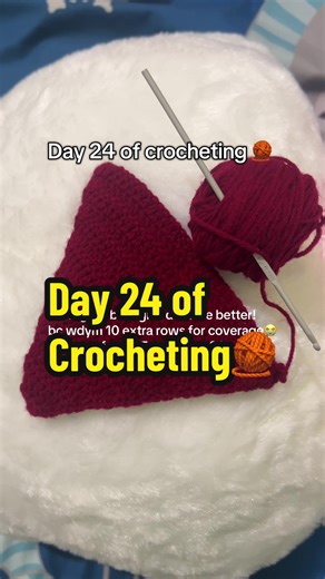 Crocheting a Bikini Top: Day 24 Progress Update