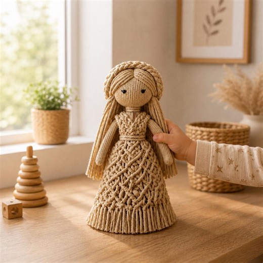 Macrame Doll Pattern PDF, Boho Crochet Doll, Handmade Rope Doll Tutorial, Decorative Amigurumi Doll, DIY Home Decor, Digital Download - Etsy