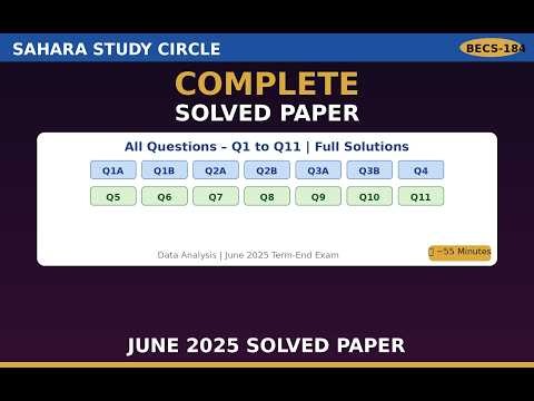 IGNOU BECS-184 June 2025 Complete Solved Paper | All Questions Q1 to Q11 | Full Video