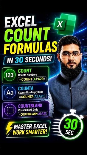 How to Use COUNT Formula in Excel | Step by Step for Beginners