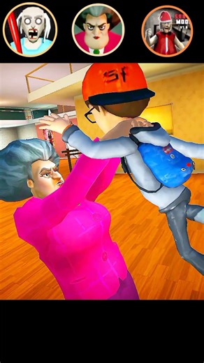 The Mad Granny Scary Teacher 3d The Scary Santa #shortsfeed #viral #trending #horrorgaming