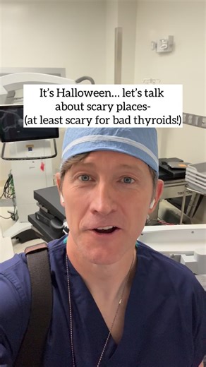 Scary thing to talk about at Halloween! Operating rooms can be scary, but it’s where great things can happen. #thyroid #thyroidsurgery #thyroidectomy #surgeon #healing | Russell Center for Endocrine Health