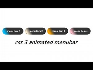 colorful animated horizontal menu bar/ navigation bar (css3 sublime text 3 tutorial)