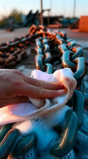 Extreme Rust Cleaning ! Restoring Completely Rusted Industrial Chain ! #restoration #youtubeshorts