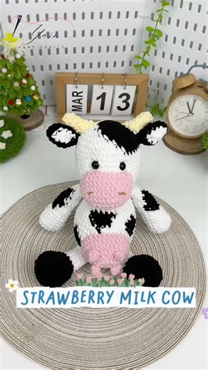 Only 1 Day to Make This Adorable Crochet Cow! #crochet