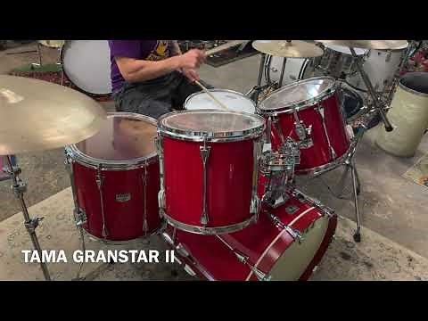 1980s Tama Granstar II Firestorm Red Drum Kit