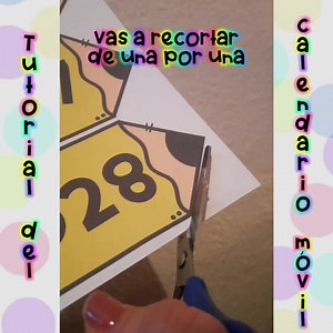 Tutorial de cómo hice el #calendario (ahorrarás tiempo al escribir la fecha)...mide 50 cm de largo✏️ y si te interesa el molde pide informes (Envíos dentro del horario) | Educadora Abril