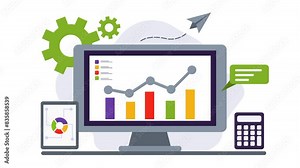 animated financial reports, data analysis and financial monitoring