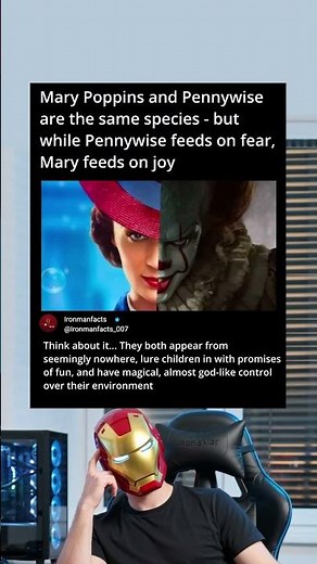 🤯 Mary Poppins and Pennywise Are the Same Species Fan Theory! #shorts #shortsfeed