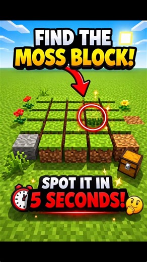 My POV Fall – Spot the Moss Block Fast! #minecraftshorts #minecraft