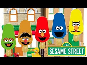 Finger Family Sesame Street Elmo Bert & Ernie Cookie Monster Ice Cream Nursery Rhyme Song For Kids