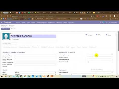 Odoo CE : Configurer un employé et lier un utilisateur utilisateur [Tuto]