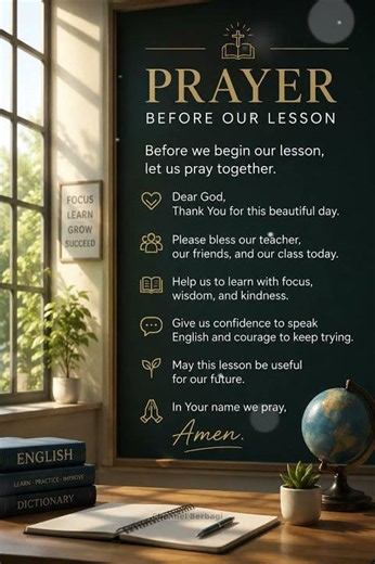 Prayer Before Class in English | Powerful School Prayer