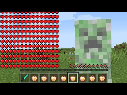 体力が無限に増え続けるマインクラフト