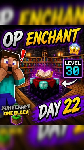 Day 22 😱 OP Enchantment Room Banaya Minecraft One Block! #minecraft