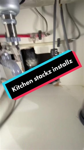 Installing that cleanout under the sink 🥹 #plumbing #cleanout #kitchen #stack #water #grease #work #grind