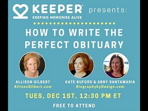 How to Write the Perfect Obituary - By Keeper Memorials