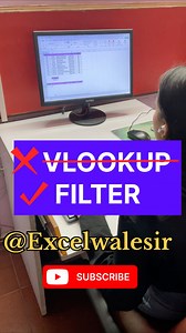 🔥🔥Use Filter instead of Vlookup🔥🔥Filter Function in Office 365 #excelwalesir #exceltricks #exceltraining 📊 ExcelWaleSir - Live Excel Classes with Recording Lectures 🔹 Start Date: 30th March 2025 💻 Course Details: Basic to Advanced Excel ✔️ Fees: ₹1500/- per month ✔️ Weekend Batches: 🕥 Morning Slot: 10:30 AM - 12:00 PM 🌙 Evening Slot: 7:30 PM - 9:00 PM 📍 Enroll Now & Limited Seats Available 📌 Fill out the Registration Form (Contact me for the link) | Excel Wale Sir
