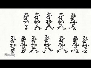 Walk cycle 2d animation tutorial- walk like frame order cartoon box animation
