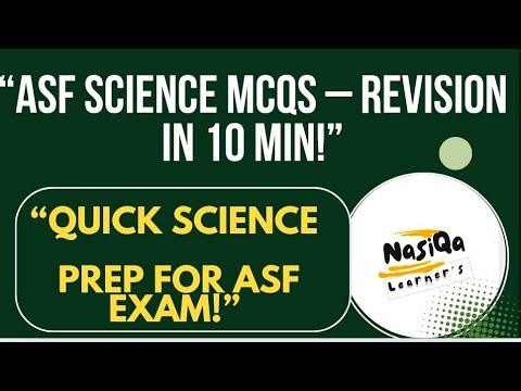 ASF and JST Science Preparation | Quick Questions & Correct Answers...