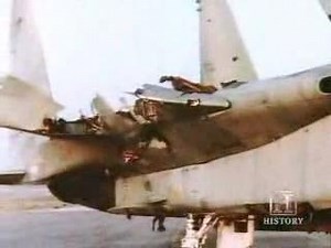 F-15 Lands on One Wing