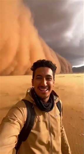 Giant Dust Storm Chasing! 🌪️🏜️ #DustStorm #DesertAdventure #NatureIsWild