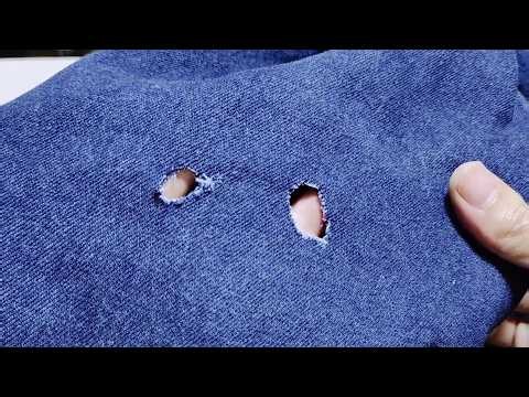 A magical solution for perfectly repairing jeans holes caused by chemicals yourself.